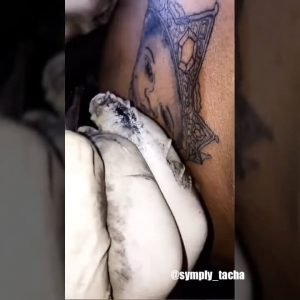 ICYMI: Watch Full Video How Tacha Tattoed Davido On Her Chest  