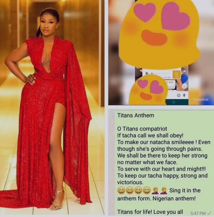 BBNaija: Tacha's Titans Release Their Official Anthem  