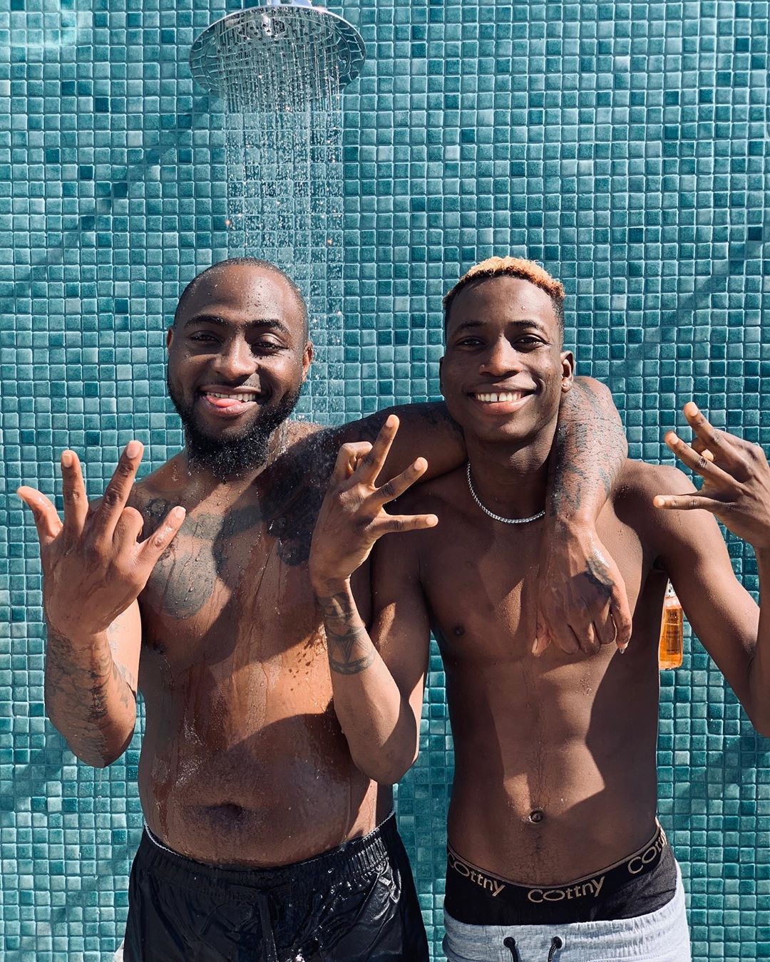 Davido Welcomes LhilFrosh To Dubai In A Touching Way  