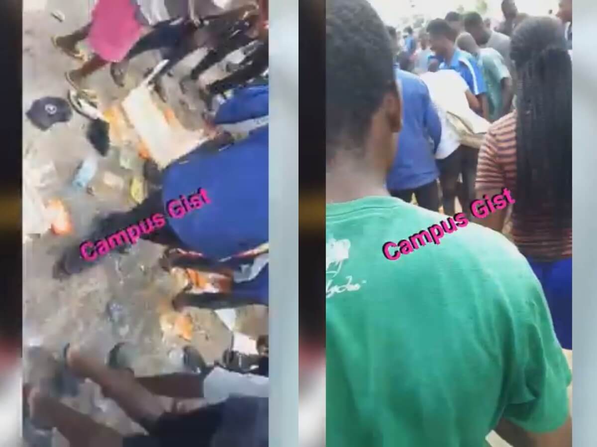 Watch Video As UNIBEN Students Seize CBN Bullion Van, Army Vehicle  