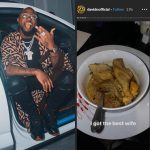 Davido Praises Chioma After She Prepared Him Chicken Pepper Soup  