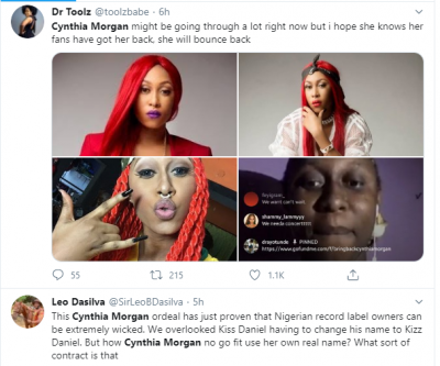 Nigerians React As Cynthia Morgan Reveals Losing Everything To Jude Okoye  