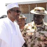 Buhari and Chief of Army Staff Buratai in closed door meeting  