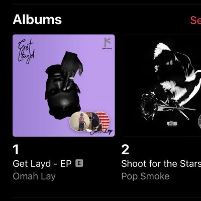 Two Months After Release, Omah Lay's "Get Layd" Still #1 Album  