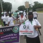 Happening Now: NPower Beneficiaries Take To Peaceful Protest In Abuja  