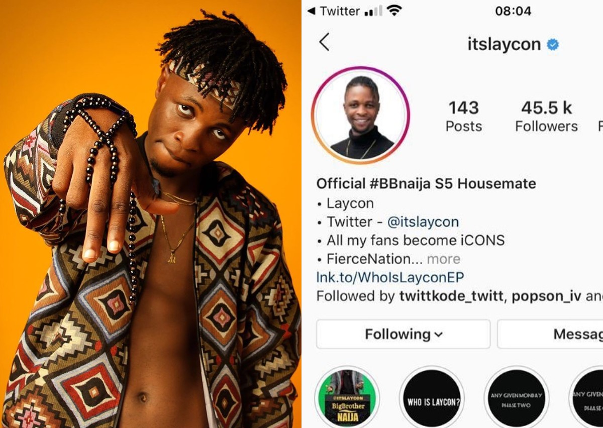 #BBNaija2020: Laycon Becomes The First Housemate To Be Verified On Instagram  