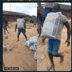 VIDEO: Nigerian Labourer Wins N100k Bet For Carrying A Bag of Cement With His Teeth!  