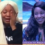 #BBNaija: Lucy Breaks Down In Tears As Erica Gives Her Sisterly Advice  