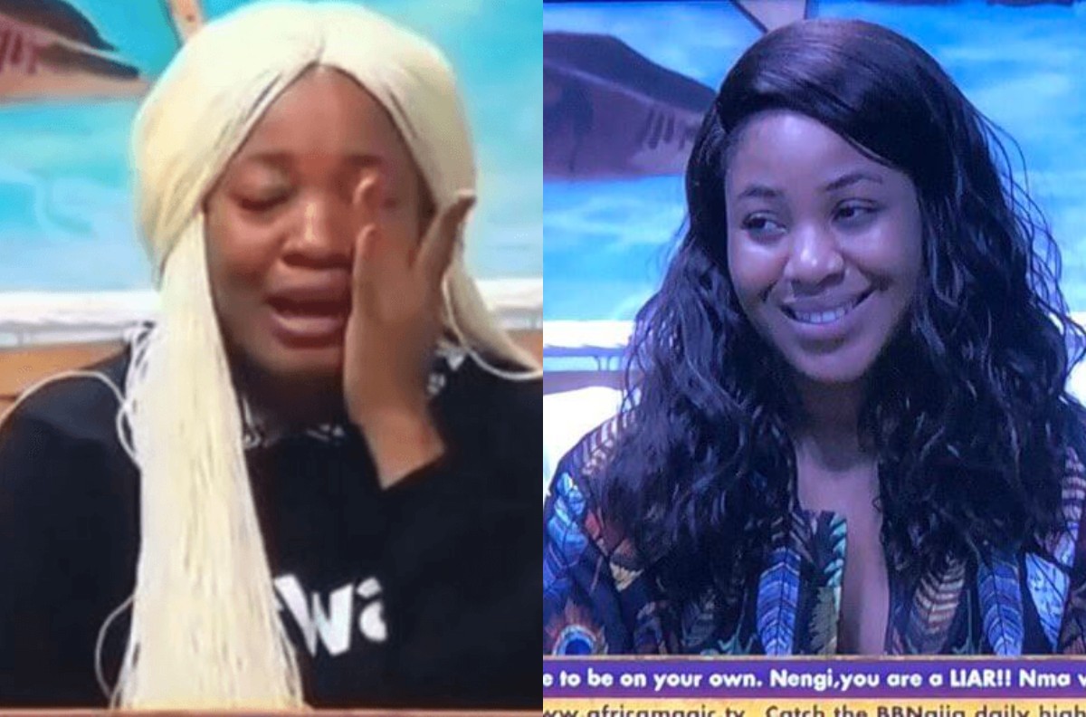 #BBNaija: Lucy Breaks Down In Tears As Erica Gives Her Sisterly Advice  