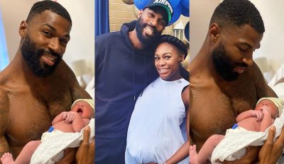 #BBNaija: Mike Edwards Unveils Cute Photos Of Baby, Olaoluwa  