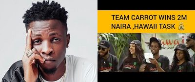 #BBNaija: Laycon Displays Versatility As Team Carrot Wins Hawaii Challenge  