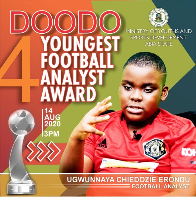 Nigerian Youngest Sport Analyst, Ugwunnaya Chiedozie Gets Abia State Sports Award  