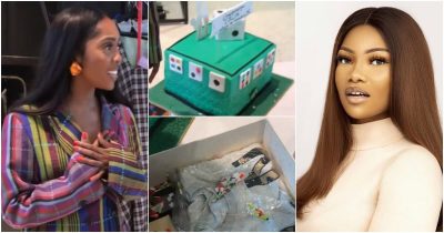 BBNaija: Tacha Akide Showers Tiwa Savage With Beautiful Gifts (VIDEO)  