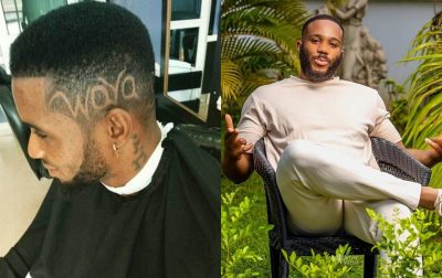 BBNaija: Die Hard Fan Carves Kiddwaya's Name On His Head  