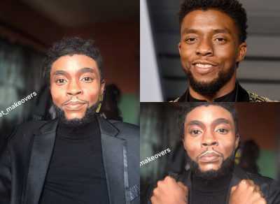 Reactions As A Nigerian Makeup Artist Transforms Her Face Into That Of Chadwick Boseman  