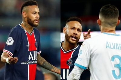 Neymar Accuses Marseille Defender, Gonzalez Of Racism After Being Sent Off For Slapping  