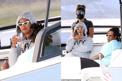 Beyonce And Jay Z On A Boat Cruise With Friends  