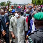 Kwara Governor, AbdulRazaq Leads #EndSARS Protesters To Police Headquarters  