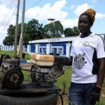 This Lady Returned From Italy To Become A Vulcanizer In Nigeria  