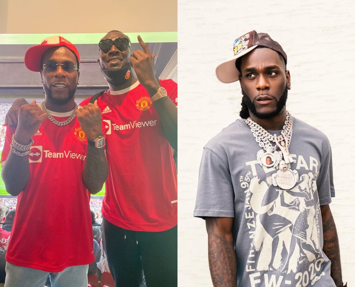 Man United Recognizes Burna Boy As He Hangs Out With Players  