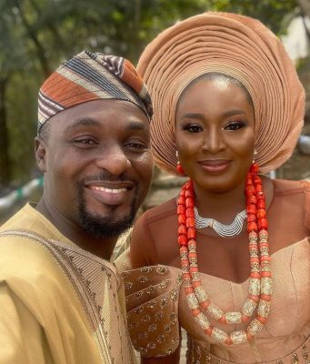 Photos From Lateef Adedimeji And Bimpe Oyebade's Traditional Wedding  