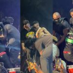 The Moment Wizkid Got Dragged By Overzealous Fans On Stage [VIDEO]  