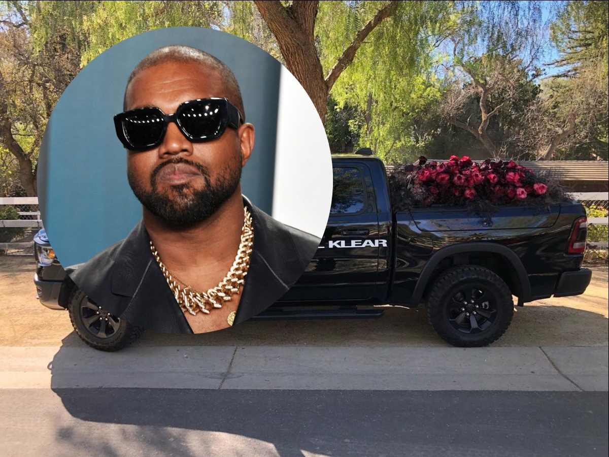 Kanye West Teases Exes As He Rides Out A Truck Of Roses  