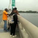 [VIDEO]: Young Man Rescued From Jumping Into Lagos Lagoon  