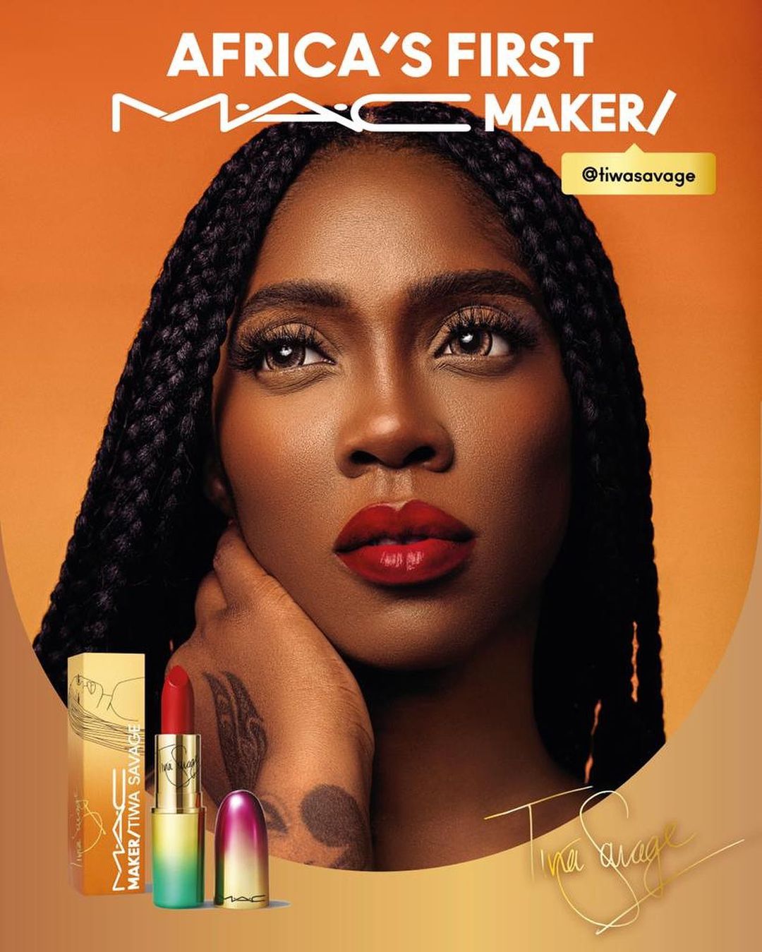 Tiwa Savage Becomes First African Ambassador for M.A.C.