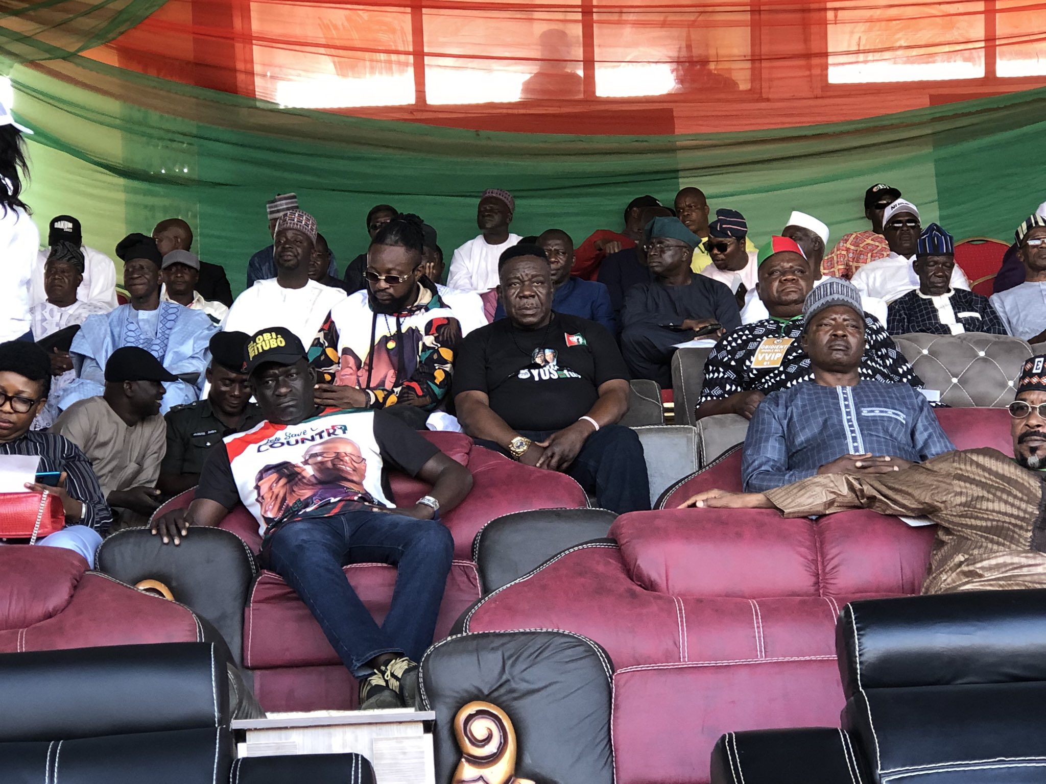 Reactions As Mr Ibu Dumps APC To Attend Labour Party Rally  