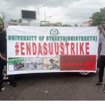 ASUU Strike: NANS Leads Students Protest, Blocks Lagos-Ibadan Expressway  