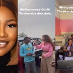 BBNaija Tacha Advocates Voting With Conscience, Distributes Money To PVC Holders  