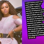 2023: BBNaija Tega Advises Nigerians To Vote Candidate They Believe In  