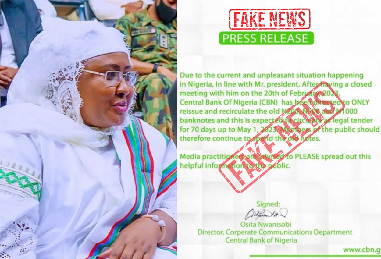 New Notes: CBN Debunks Statement Shared By Aisha Buhari On Old Notes  