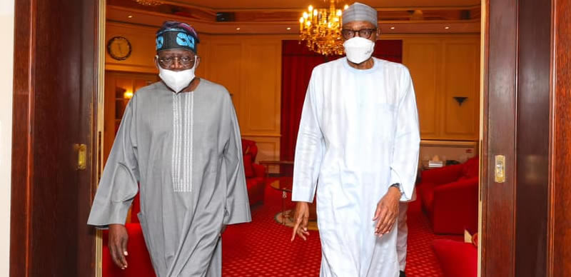 Buhari Gives Tinubu Tour Of Presidential Villa  