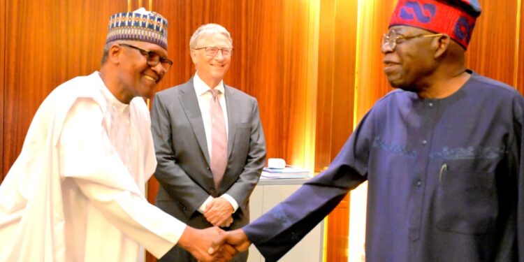 Tinubu In Closed-Door Meeting With Dangote, Bill Gates  