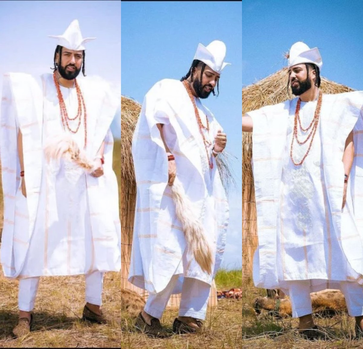 American Rapper French Montana Stuns In Agbada  