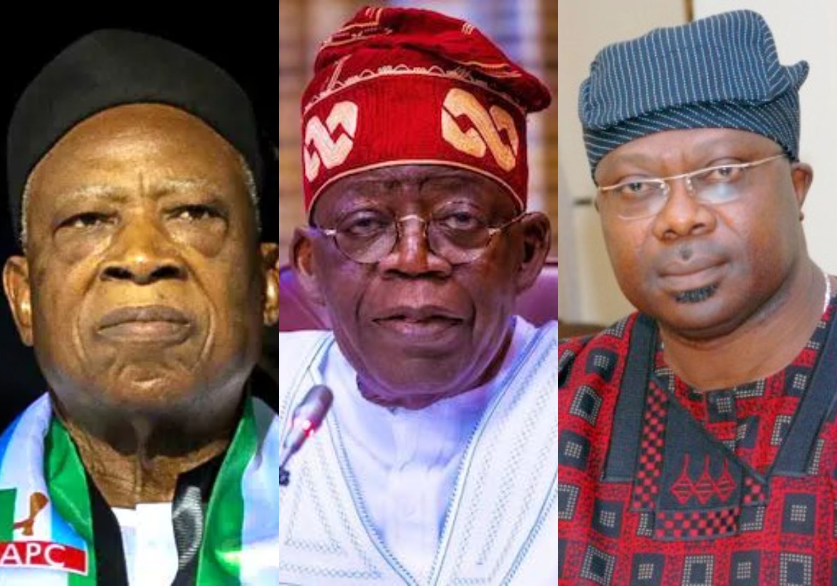 Tinubu Meets With Adamu, Omisore At Aso Rock   